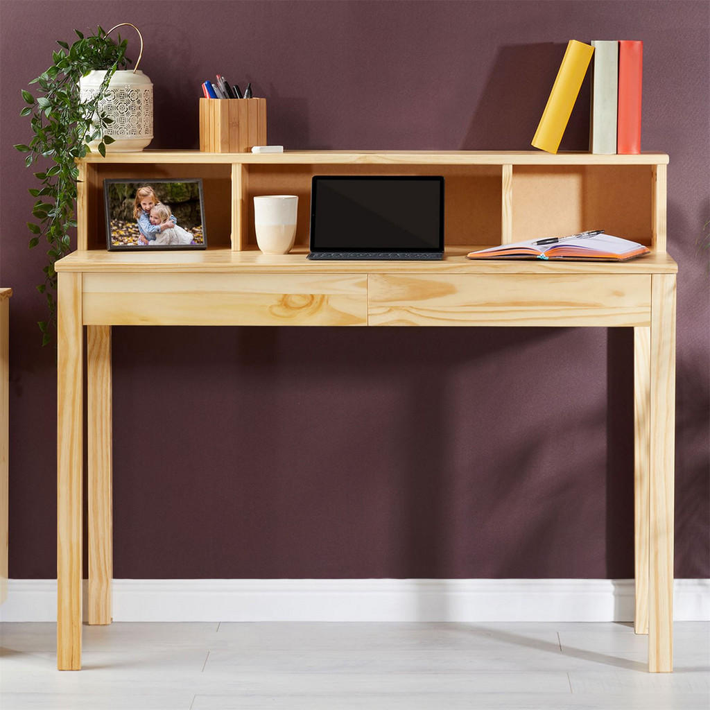 Thumbnail - Idimex Schreibtisch, Natur, Holz, Kiefer, Mode, 110x91x50 cm, FSC Mix, Arbeitszimmer, Schreibtische, Bürotische