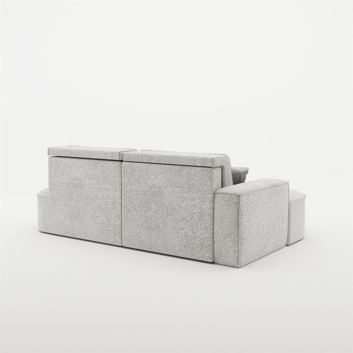 ECKSOFA Venedig Mit Schlaffunktion - Hellgrau, Holzwerkstoff/Textil (278/179cm) - Fun Möbel