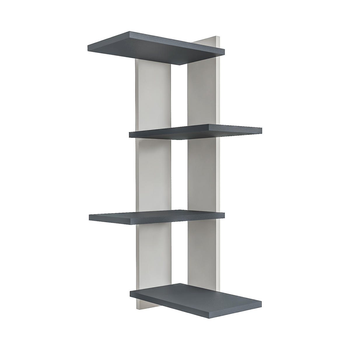 WANDREGAL Hasvik - Anthrazit/Weiß, Holzwerkstoff (39.5/90/39.5cm) - [en.casa]