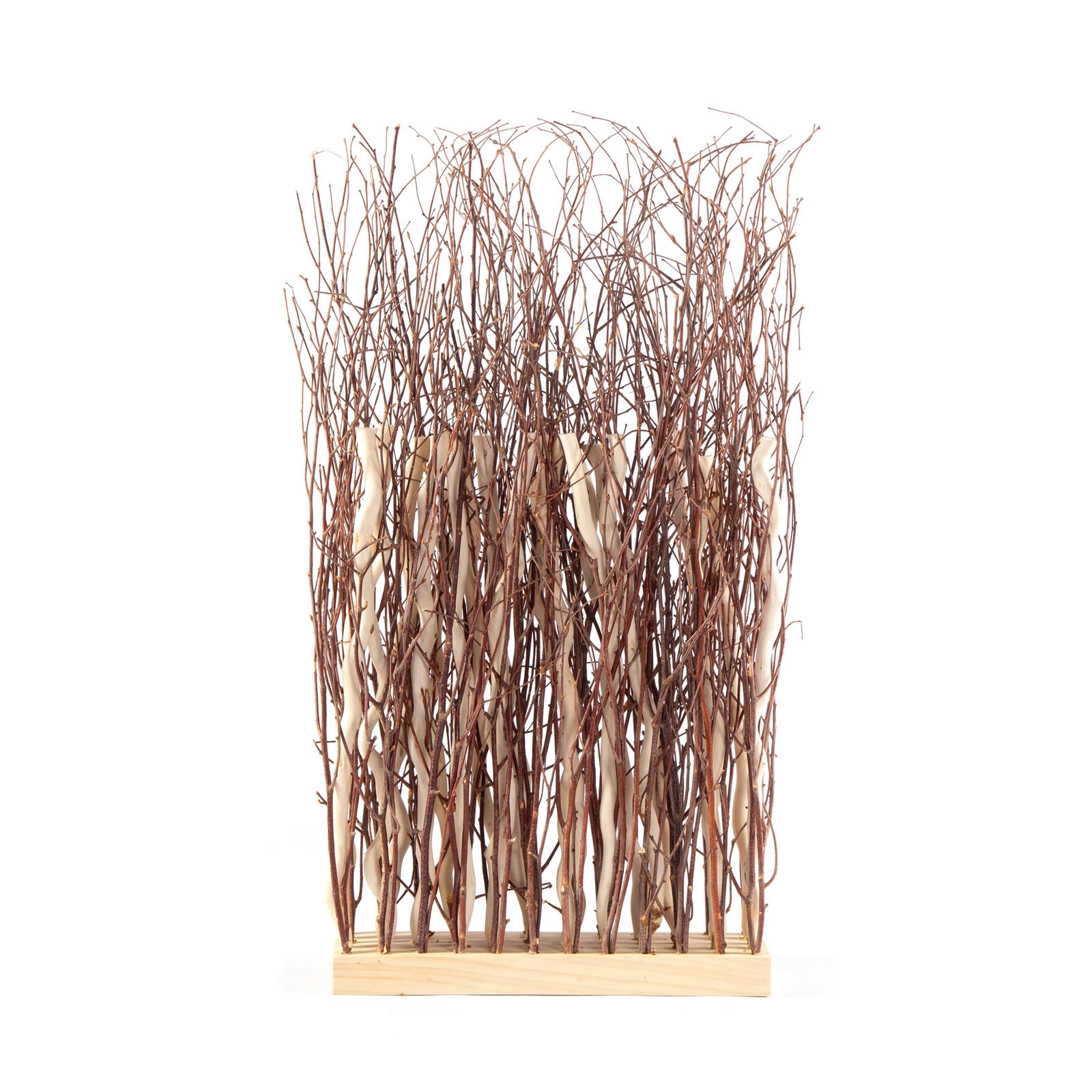 RAUMTEILER TWIGS 78x40 cm, Weidenholz-Zweige braun-beige - Naturfarben, Naturmaterialien (40/78cm) - DESIGN DELIGHTS