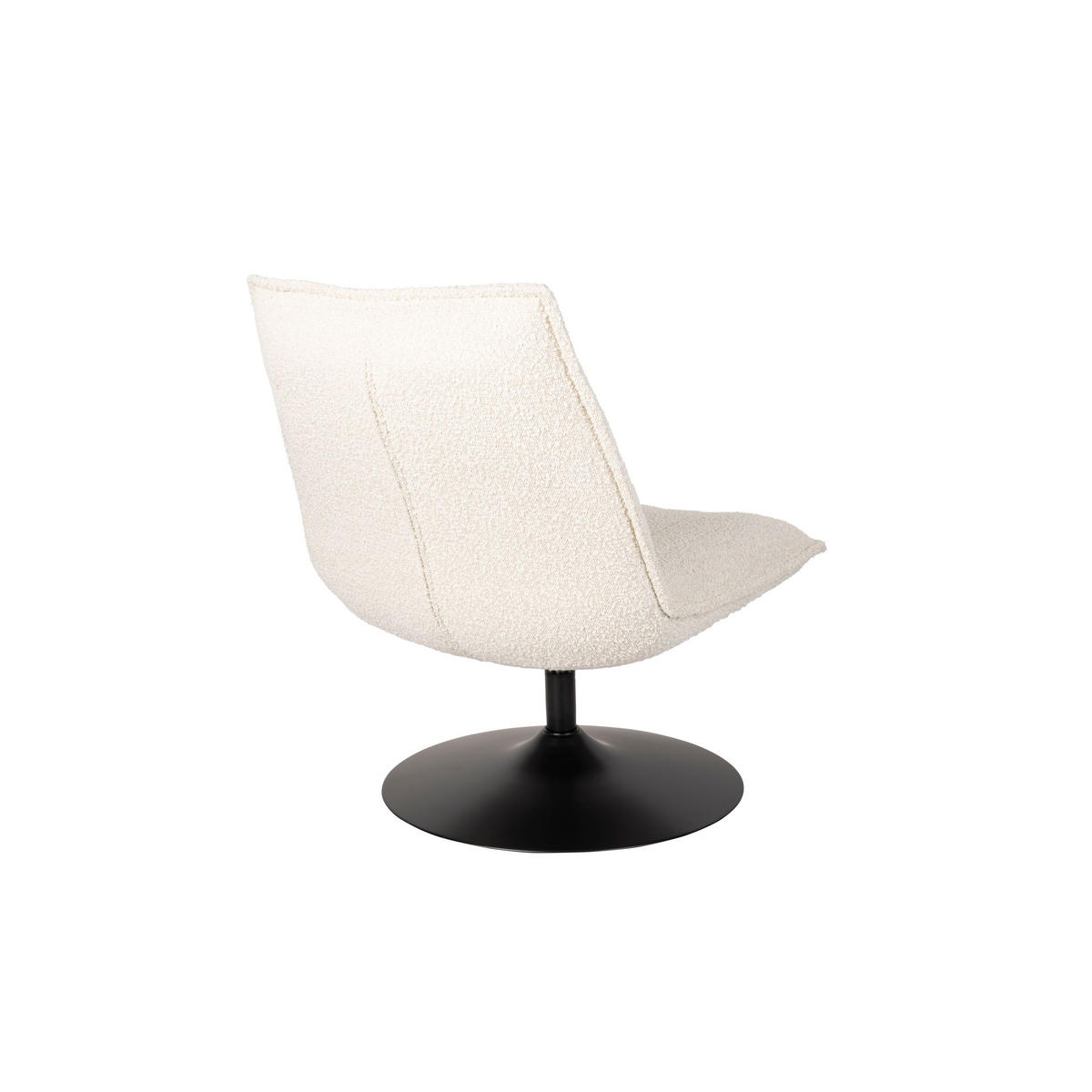 SESSEL Jax Bouclé Weiß - Creme/Weiß, Textil (68/85/79cm) - Housecraft Living