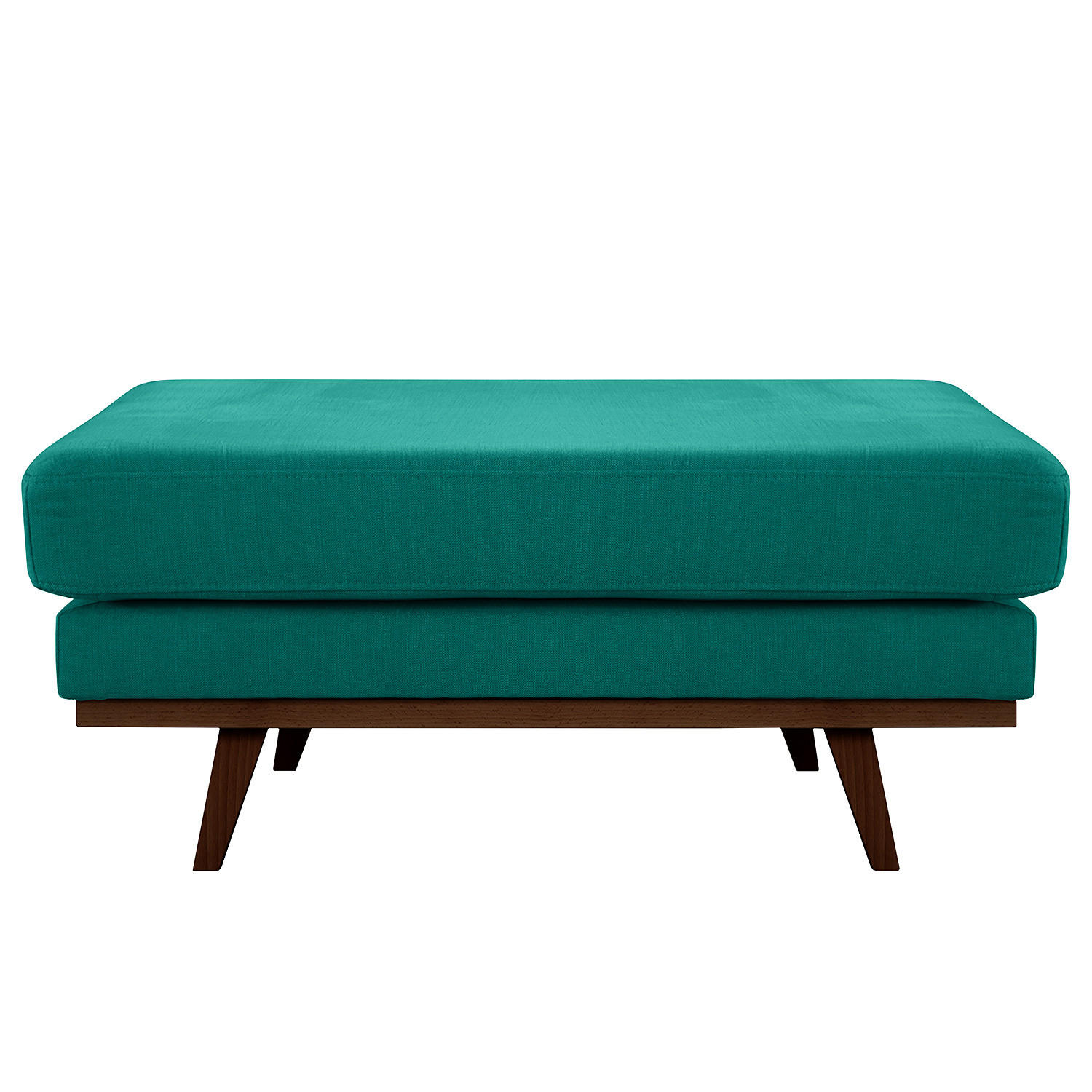 POLSTERHOCKER - Buchefarben/Petrol, Textil (85/43/60cm) - home24