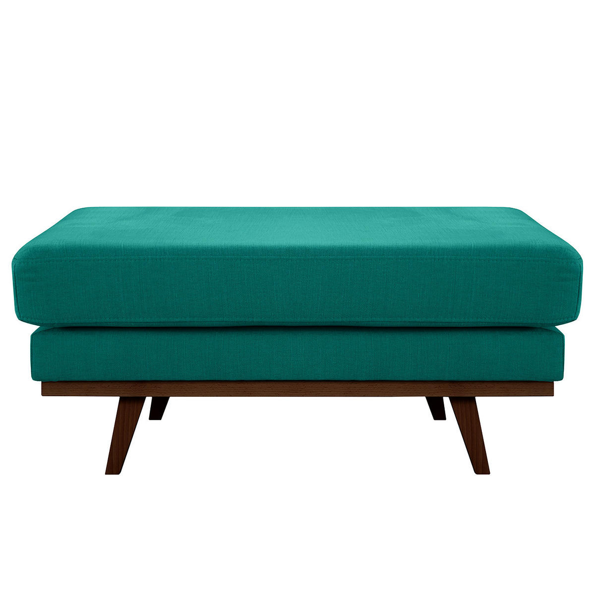 POLSTERHOCKER - Buchefarben/Petrol, Textil (85/43/60cm) - home24