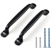 KÜCHENGRIFF Schwarz 12er-Set 96 mm - Schwarz, Metall (2/3/13cm)