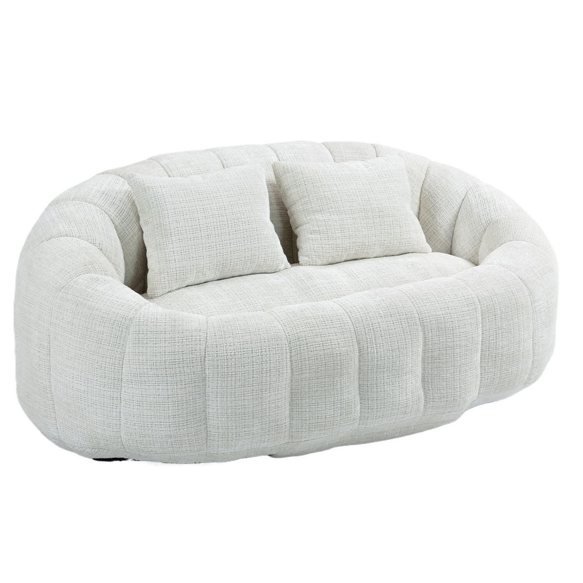 SITZSACK Cord,Sofa mit 3 extra Kopfkissen,Beige - Beige, Textil (145/63/95cm) - LVHOM