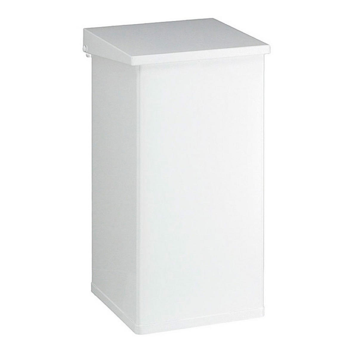 MÜLLEIMER Eckig Haiti Mit Softclose Hebedeckel 55 Liter Weiß - Weiß, Metall (30/60/30cm) - PROREGAL