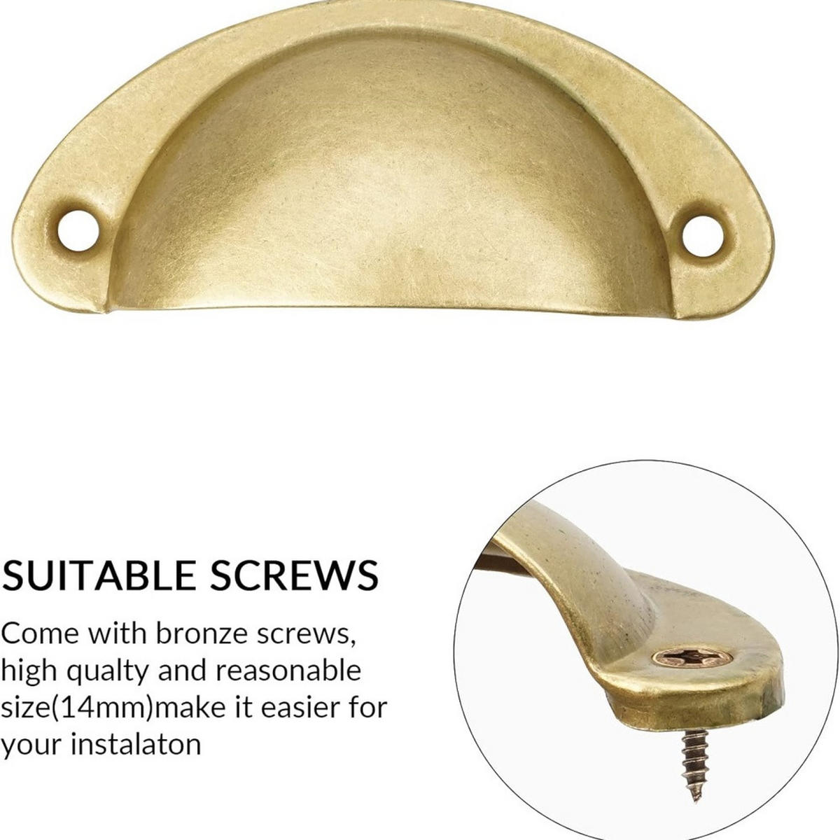 MÖBELGRIFF Gold 20er-Set - Goldfarben, Metall (3.5/1.7/6.5cm)