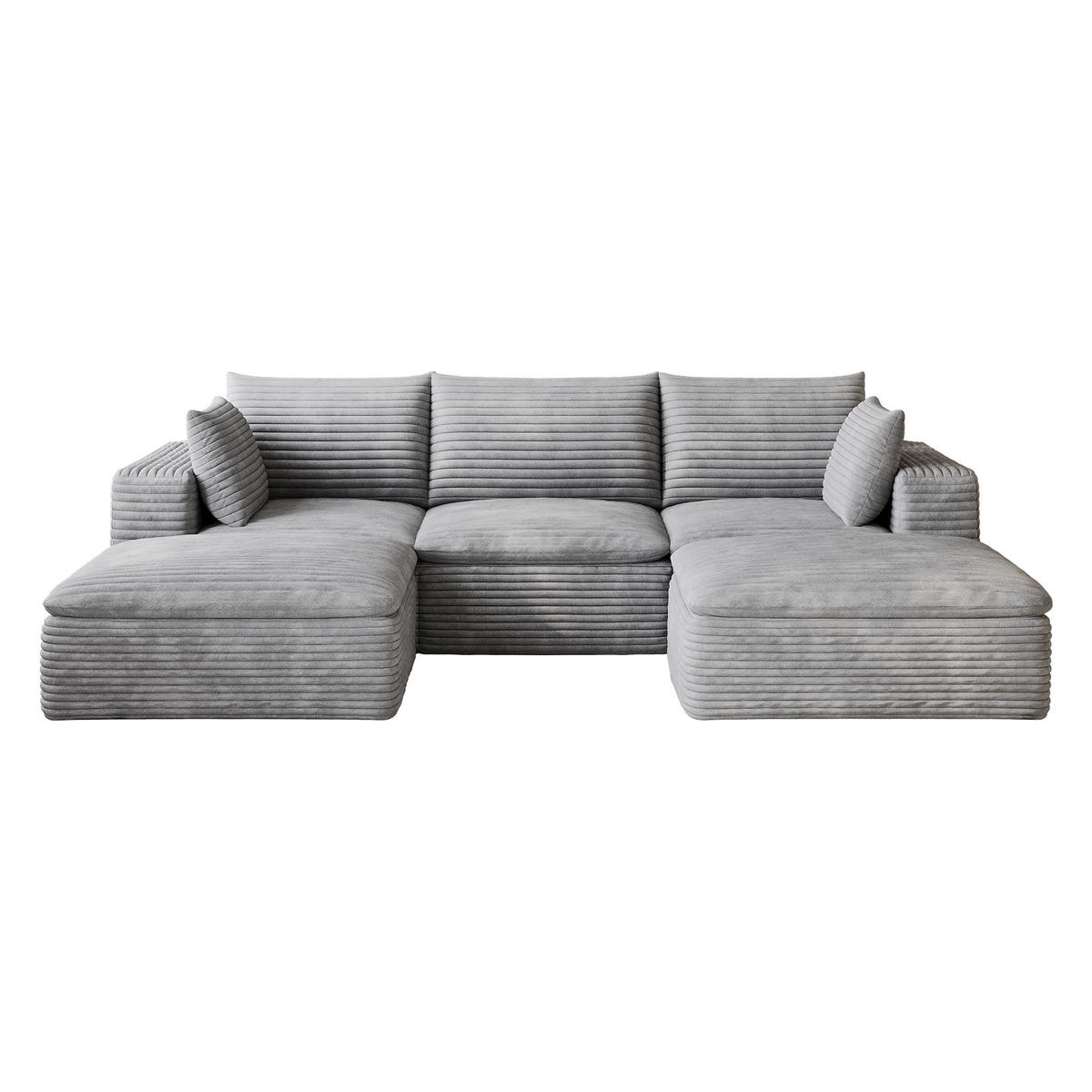 WOHNLANDSCHAFT DE-34773 3-Sitzer mit abnehmbare Polsterung Grau - Grau, Textil (160/60/260cm) - ComfortXL