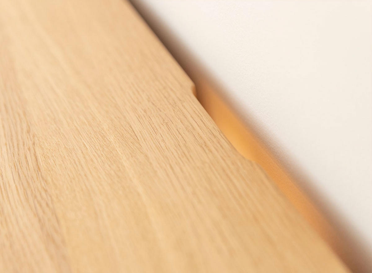 LOWBOARD Tirano Eiche Natur / Hirnholz 200 / 39 / 52cm - Hellbraun/Eichefarben, Holz (200/52/39cm) - Feldmann-Wohnen