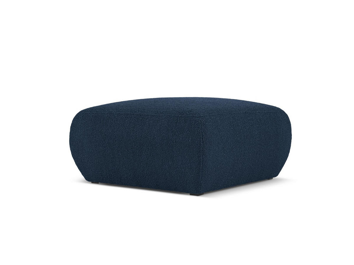 POUF Molino aus Boucle dunkelblau - Dunkelblau, Textil (75/36/75cm) - Micadoni