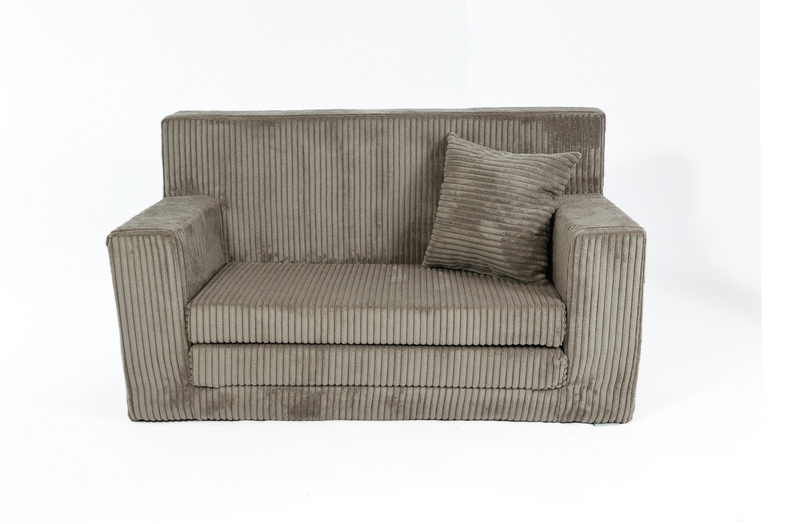 KINDERSOFA aus Kuschel-Cord in Braun - Braun, Textil (83/47/43cm) - Fortisline