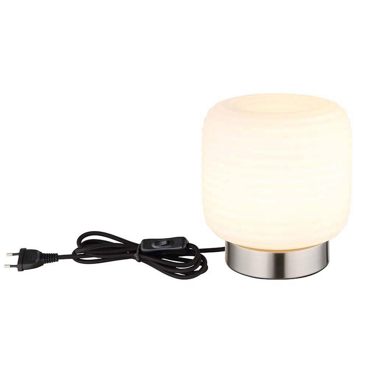 LED TISCHLEUCHTE KLADORA Weiß Metall Glas - Goldfarben, Glas (20/20/21.5cm) - Globo Lighting