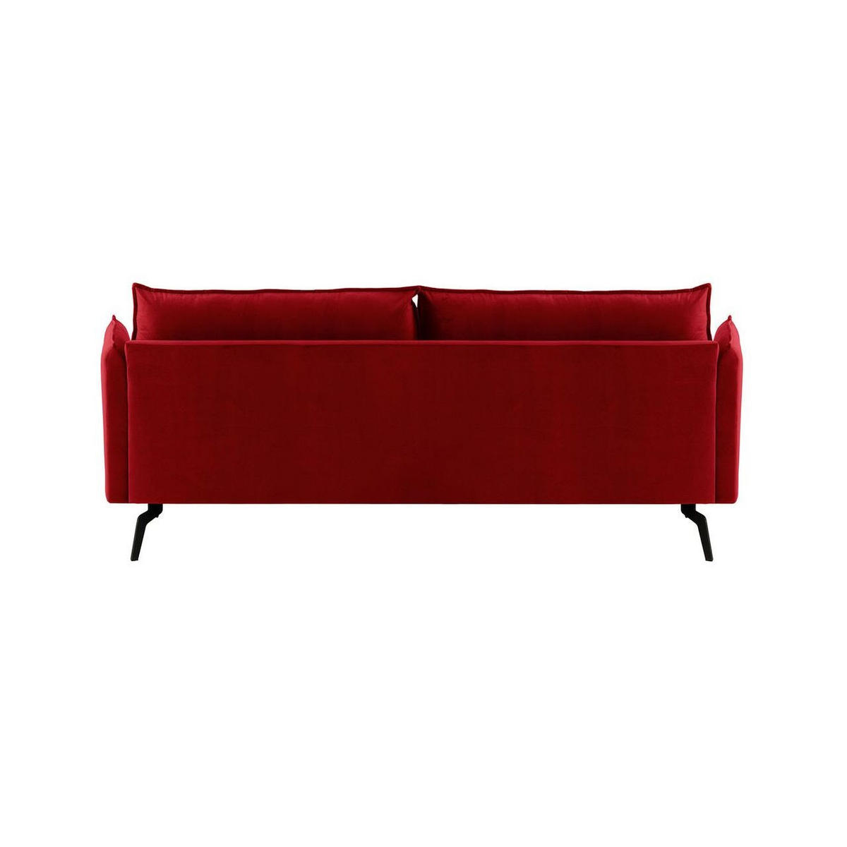 DREISITZER-SOFA Layla-Velluto 7 - Rot, Holz/Textil (237/95/98cm)