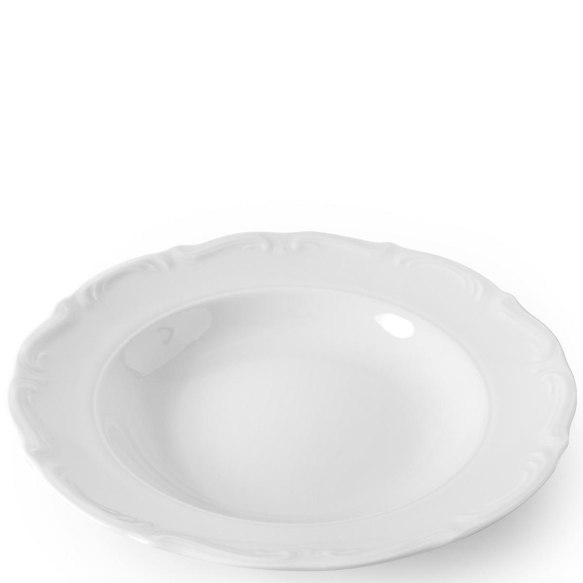 SUPPENTELLER Chodziez MARIA TERESA 6-tlg - Weiß, Keramik (22cm) - KONSIMO®