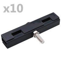 U-MATTENVERBINDER 10 Sets Anthrazit - Anthrazit, Metall (1.5/1.2cm) - vidaXL