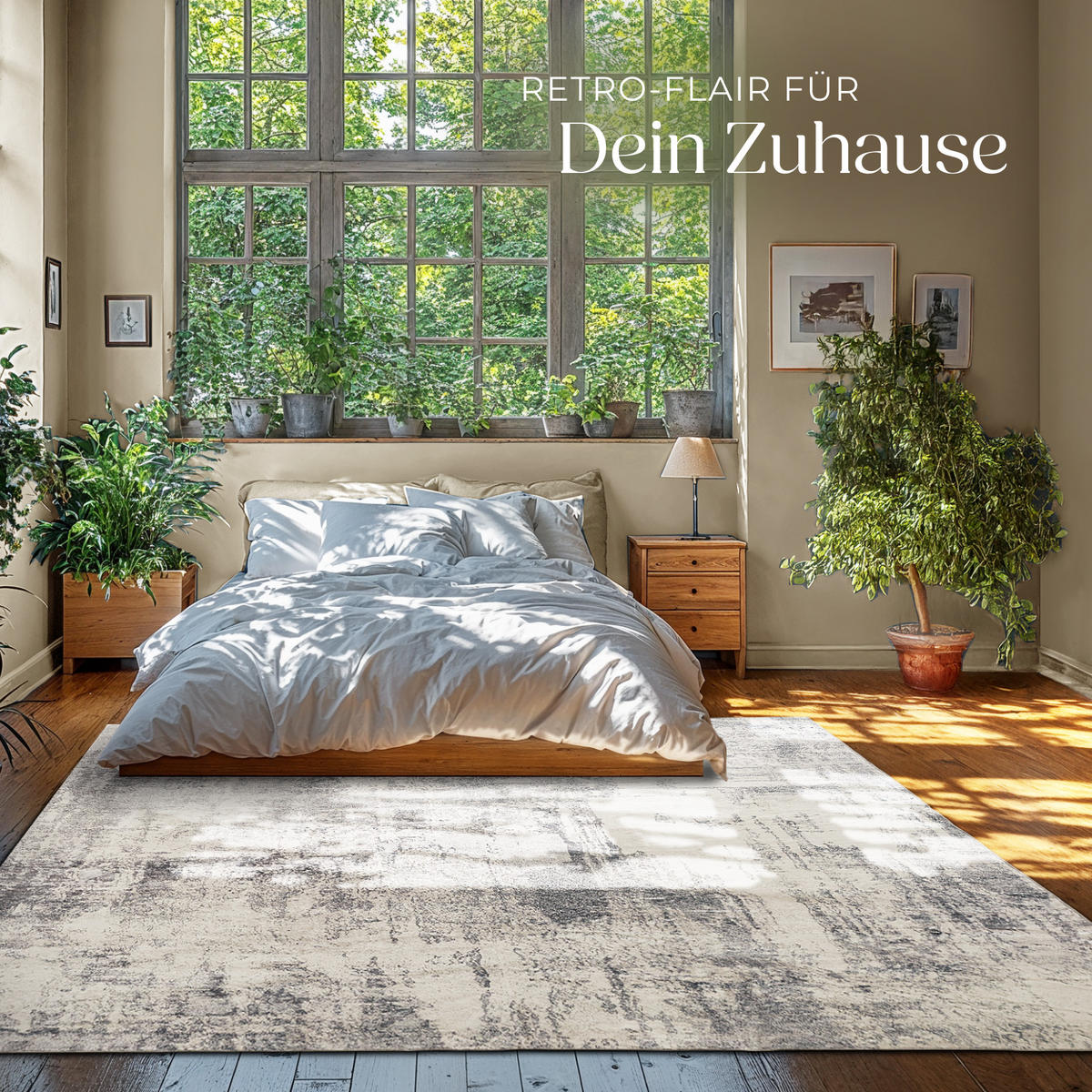 TEPPICH Vintage Design Nadira,rutschfeste Unterseite,beige/grau - Beige/Grau, Textil (240/340cm) - tectake