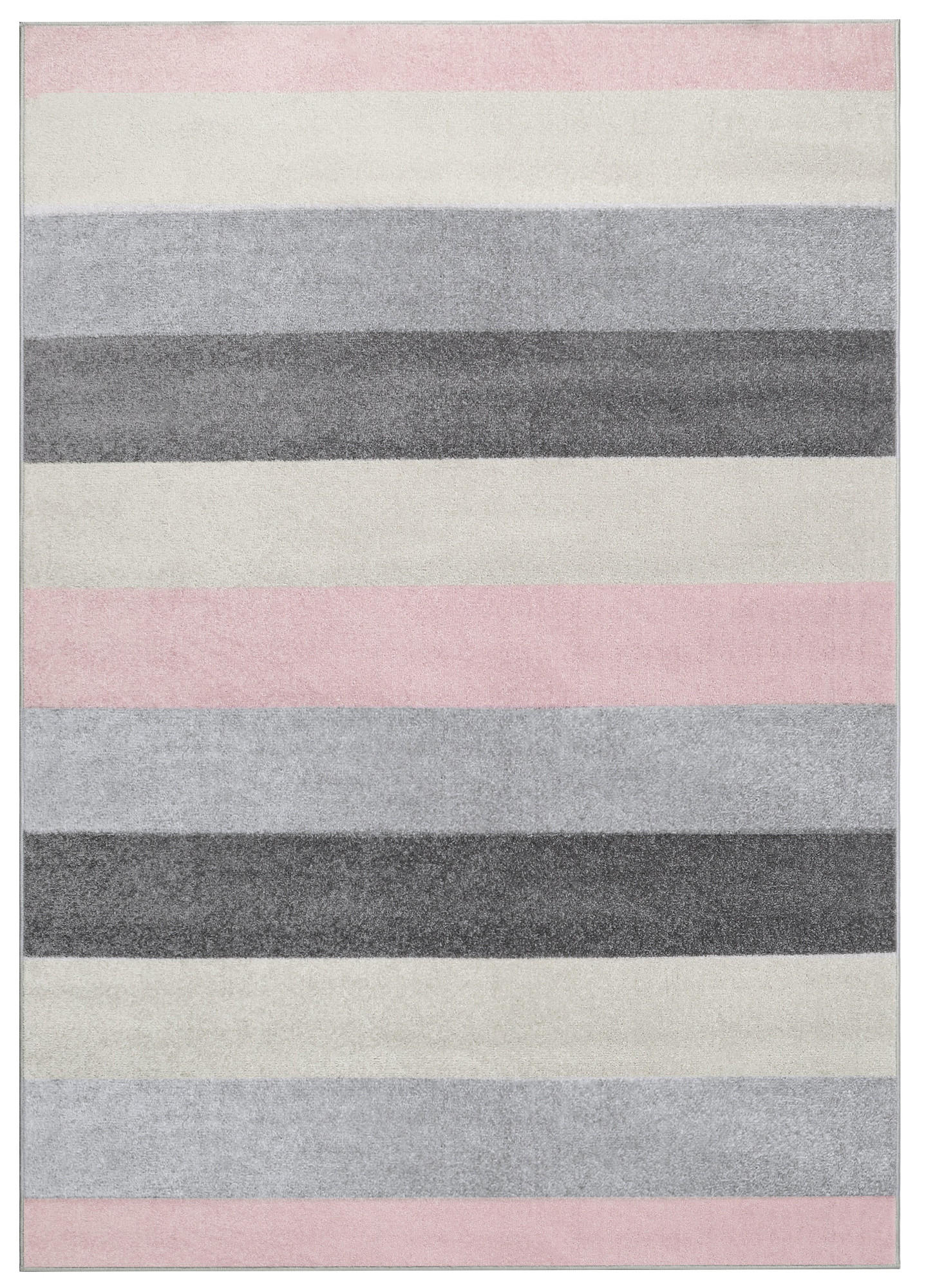 Tapiso Teppich Grau, Hellrosa 140x190 cm
