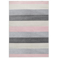 TEPPICH LAZUR Weiß 140/190 cm - Hellrosa/Grau, Kunststoff (140/190cm) - Tapiso