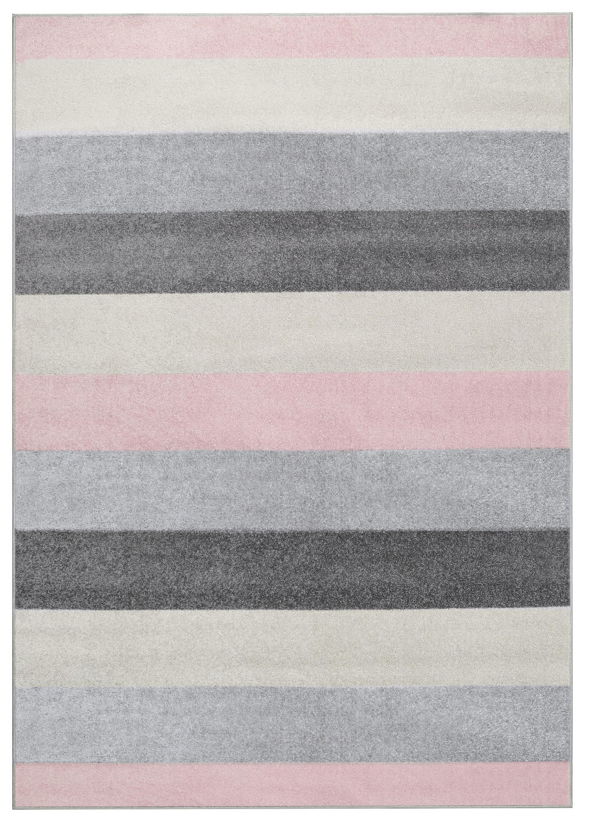 TEPPICH LAZUR Weiß 140/190 cm - Hellrosa/Grau, Kunststoff (140/190cm) - Tapiso