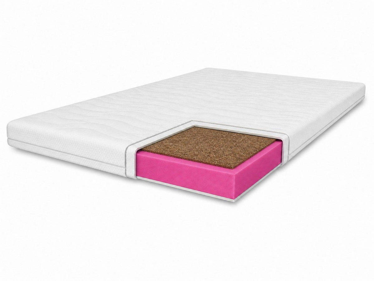 MARPUR TOP5 Kokos Topper 160x200 cm H4, 5 cm, Weiß - Weiß, Textil (160/200cm) - Marpur