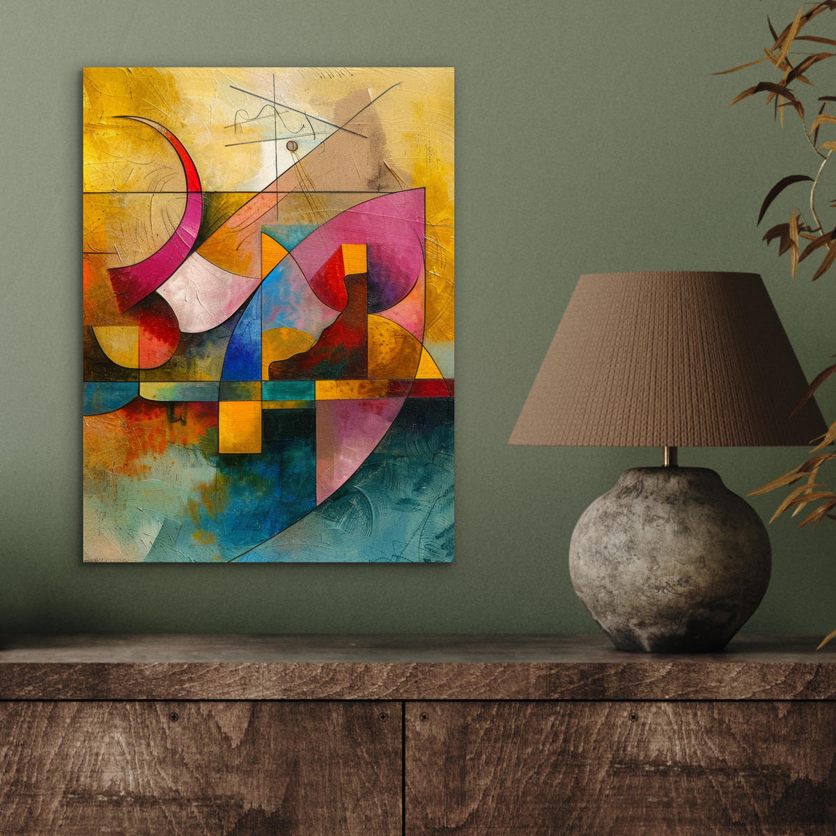 KOVOVÝ OBRAZ Umenie - abstraktné - moderné 30x40 cm - žltá, kov (30/40cm) - MuchoWow