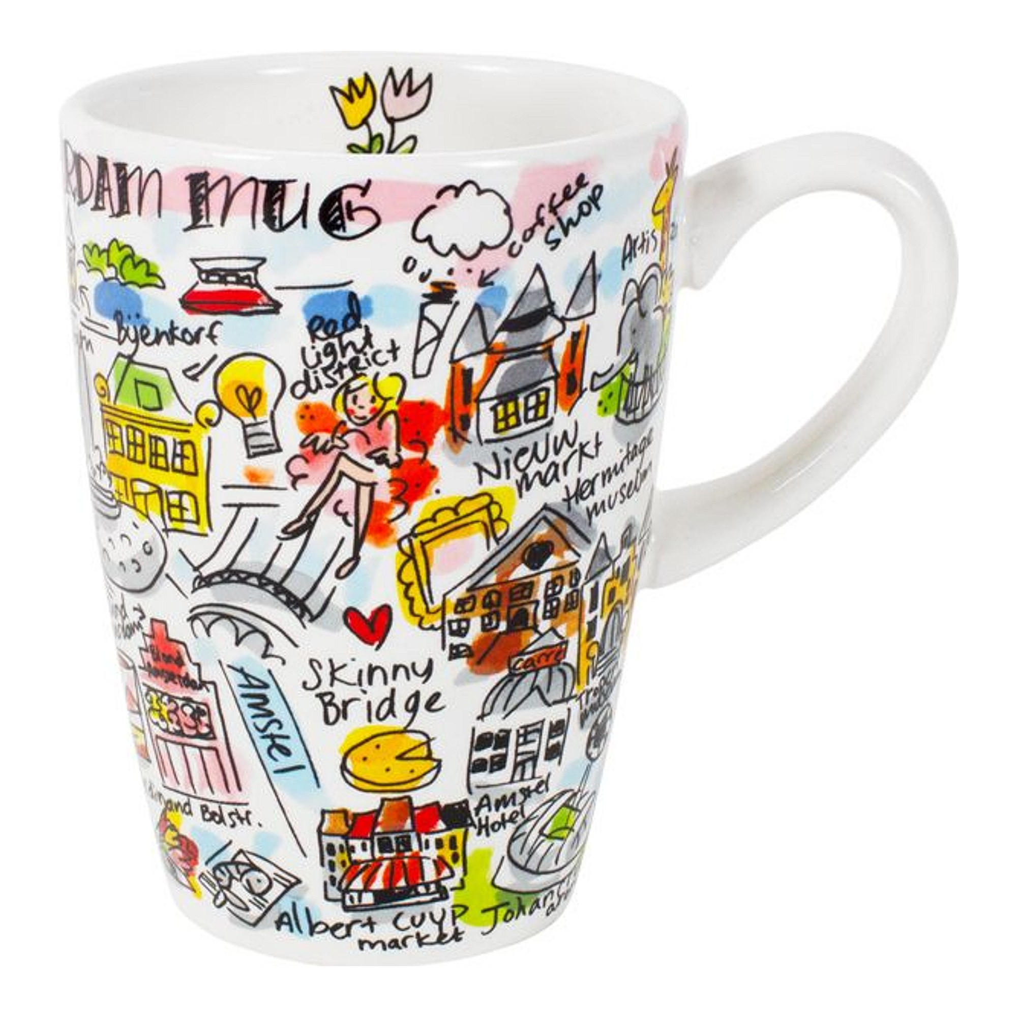 XL-BECHER Amsterdam in Bunt - 500 ml - Multicolor, Keramik (0.5L) - Blond Amsterdam