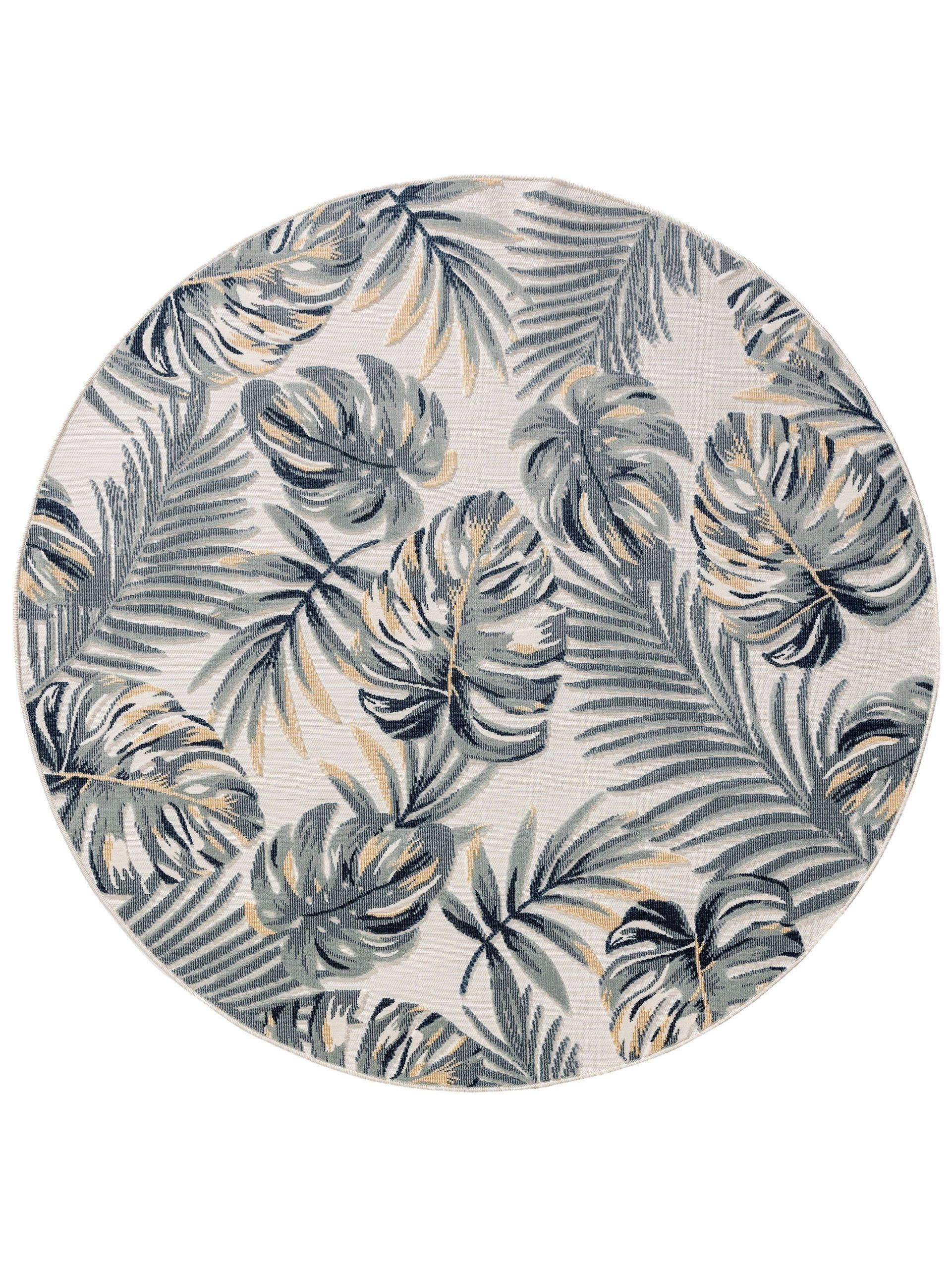 OUTDOORTEPPICH Flora Multicolor ø 320 cm rund - Creme, Kunststoff (320/320cm) - benuta