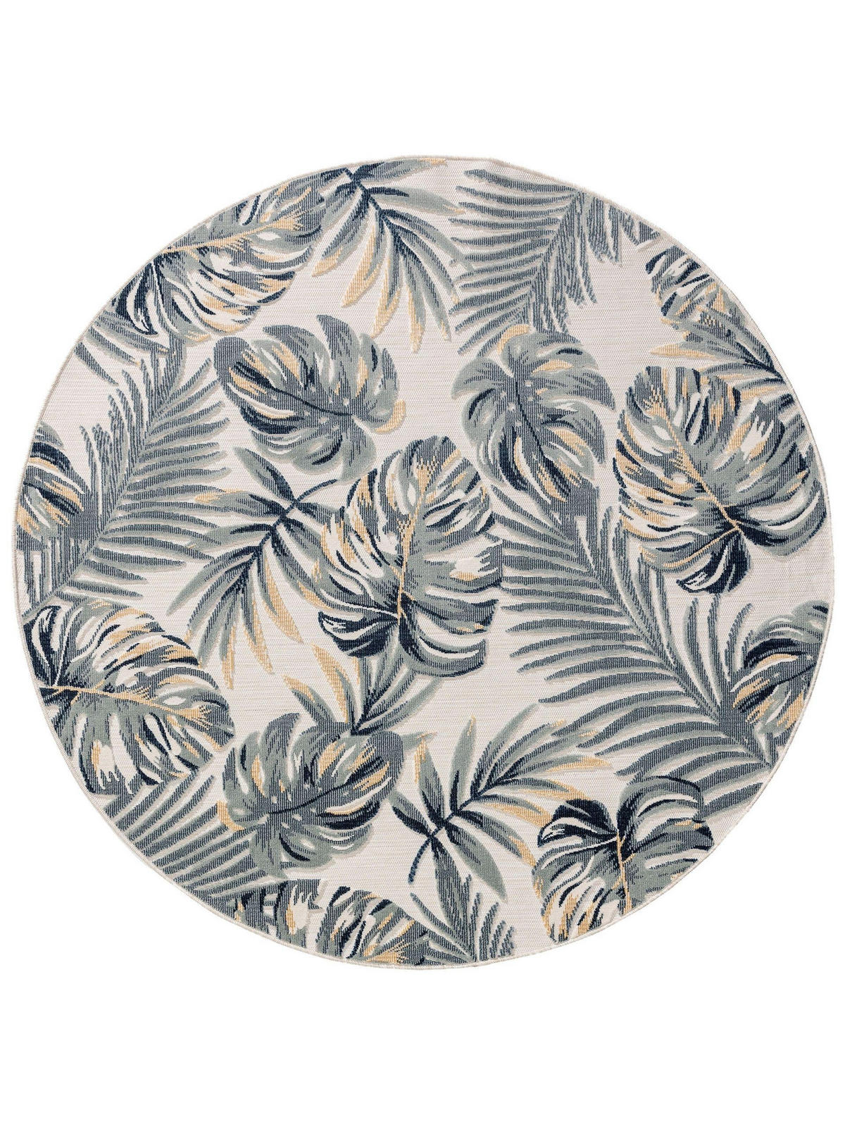 OUTDOORTEPPICH Flora Multicolor ø 200 cm rund - Creme, Kunststoff (200/200cm) - benuta