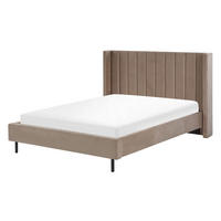 BETT mit Lattenrost 140x200 cm Beige Villette - Taupe, Textil (140/200cm) - Beliani