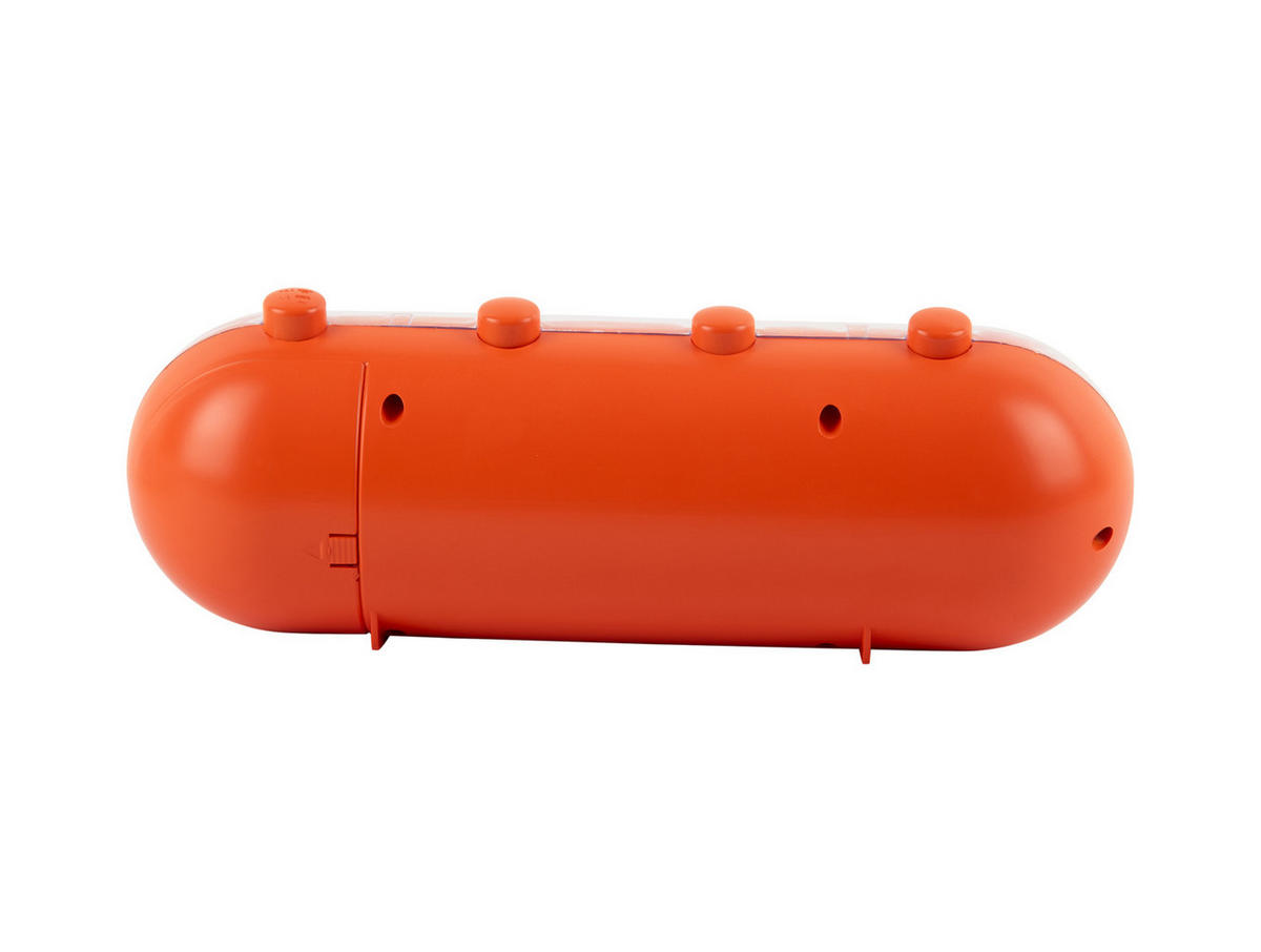 WECKER Retro Tube Calendar Flip 26/9/9.3 cm - Orange, Kunststoff (9/9.3/26cm) - Karlsson