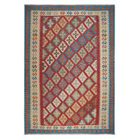 KELIM-TEPPICH handgewebt Gashgai Rot 297/210 cm Schurwolle - Rot, Textil (210/297cm) - Looma