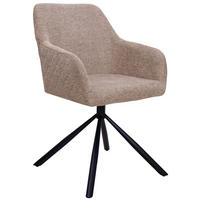ESSZIMMERSTUHL Cuneo - Schwarz/Braun, Textil/Metall (56/85/60cm) - Mr. Deko