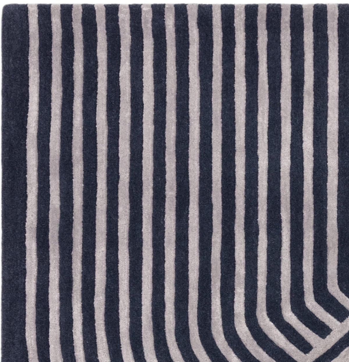 TEPPICH modern handgetuftet Wolle ACME Blau 120 x 170 cm - Blau, Naturmaterialien (120/170cm) - Novatrend