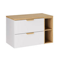 SKRINKA POD UMÝVADLO 80.6cm Oria Biela - biela, kompozitné drevo (80.6/50/46.5cm) - Petits-meubles