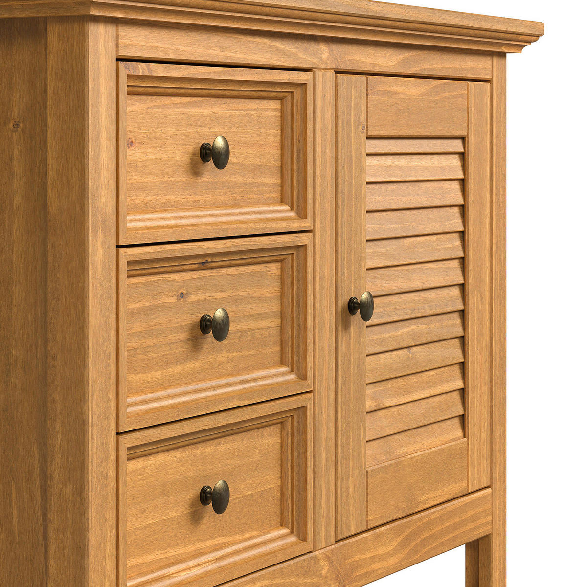 WASCHBECKENUNTERSCHRANK - Kiefer - Kieferfarben, Holz (86/63/35cm) - home24