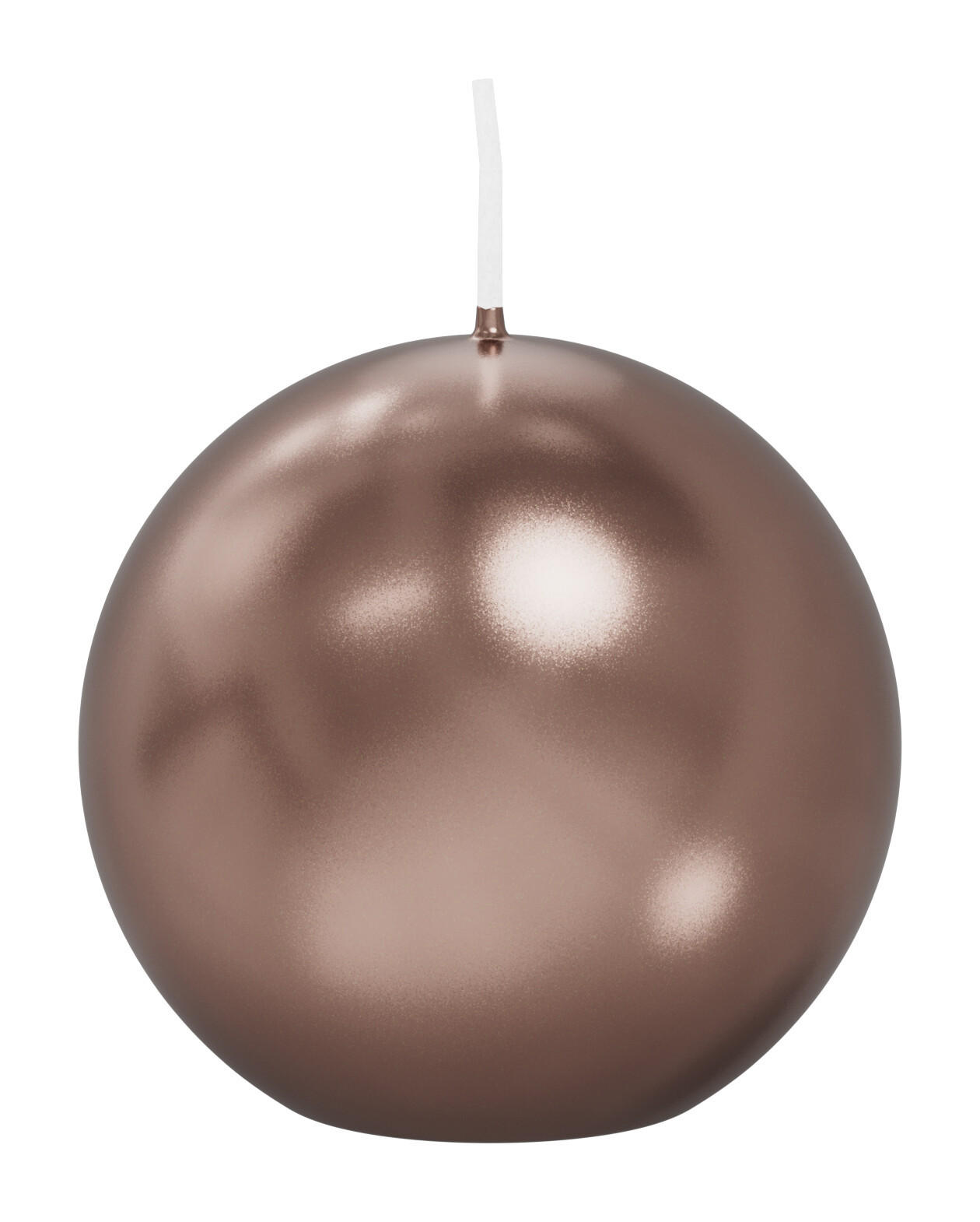 KUGELKERZEN Rosegold Ø 6 cm, 16 Stück - Roségold, Paraffin (6/6/6cm) - Wiedemann Kerzen