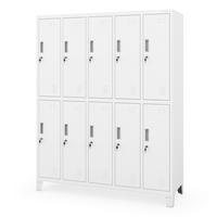 SCHLIESSFACHSCHRANK Bartek - Weiß, Metall (136/172/45cm) - Jan Nowak