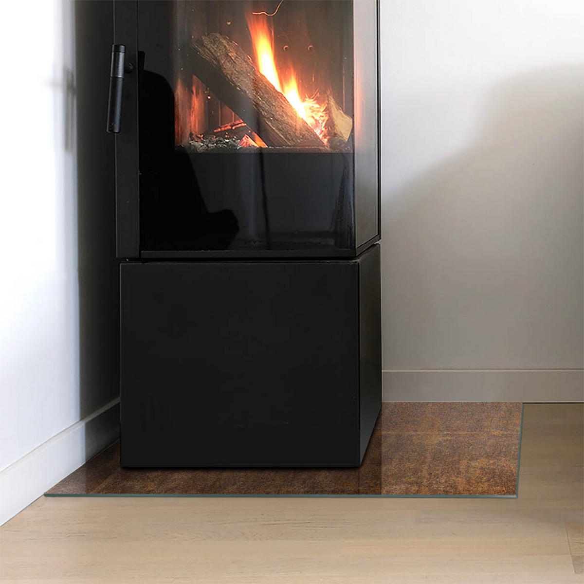 GLASPLATTE für Kamin 60x40 cm Braun - Braun, Glas (60/40/0.4cm) - ArtPrintCave