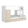 ETAGENBETT Ausziehbett mit Stauraum - 3x 90 x 190 cm - Weiß & Naturfarben - ANTHONY - Naturfarben, Holz (97/243cm) - Vente-Unique