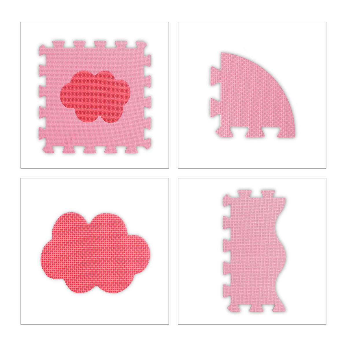 52-TLG.PUZZLEMATTE - Rosa, Kunststoff (31.5/31.5cm) - Relaxdays