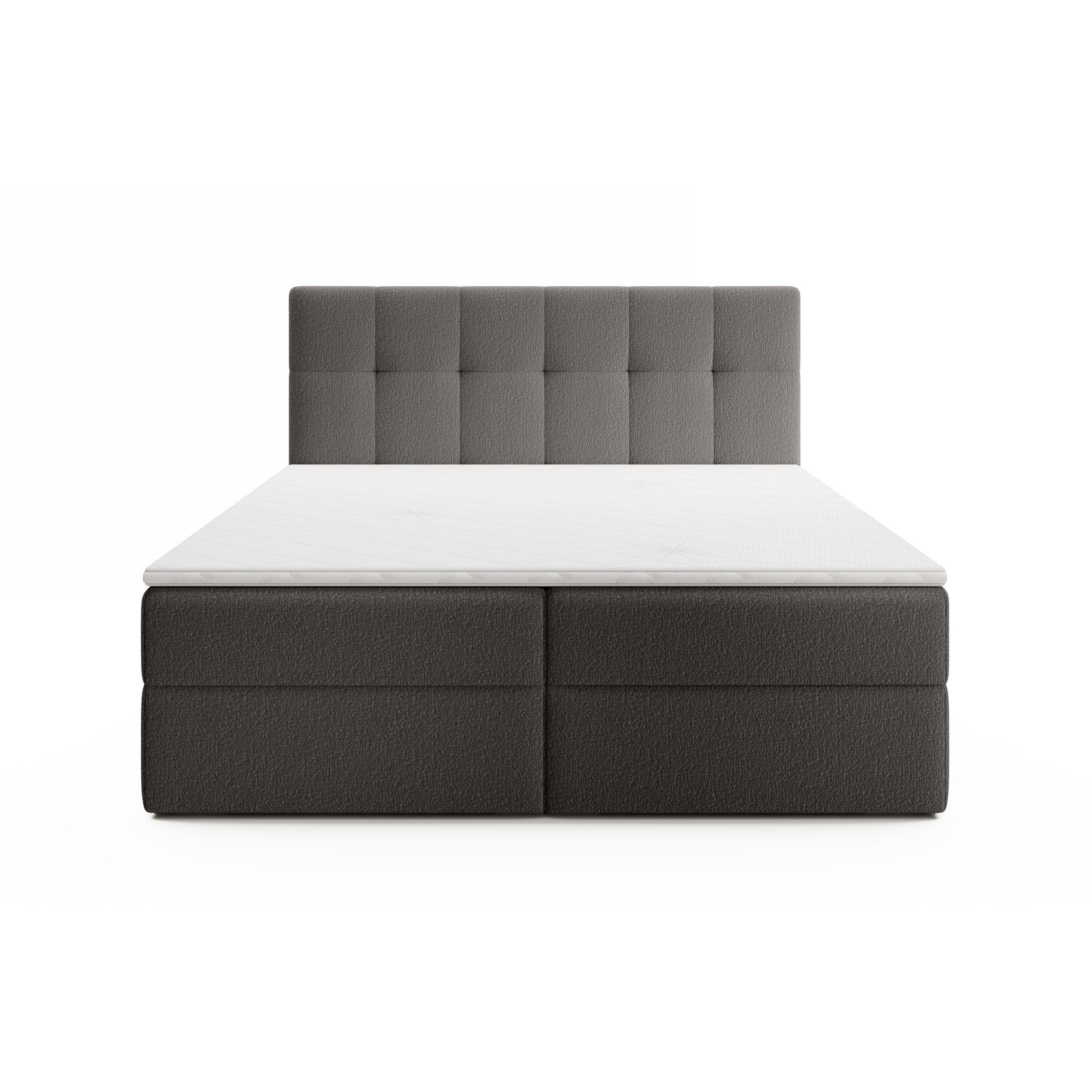 DOPPELBETT Oreno Royal 140x200 cm, Grau - Grau, Textil (140/200cm) - Fedve