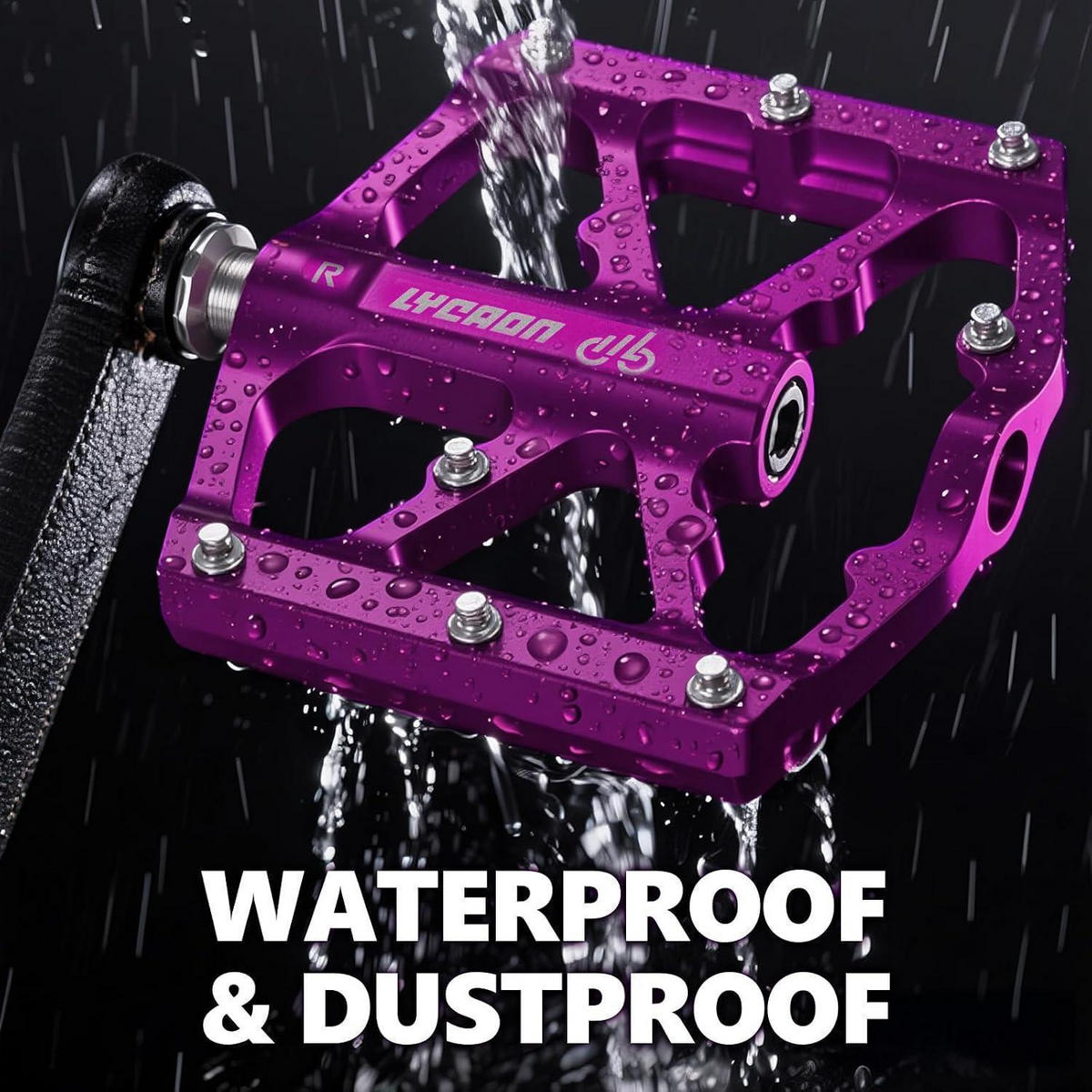 FAHRRADPEDALE Aluminiumlegierung Violett - Violett, Metall (9.6/1.8/10.4cm)