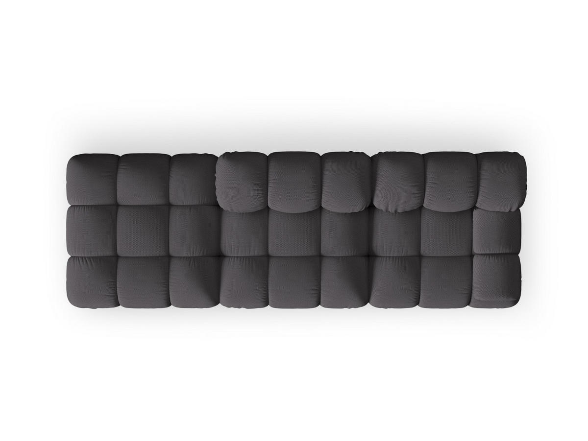 SOFA modular links Bellis aus 3D-Stoff Expresso 4 Sitzplätze - Graubraun, Textil (94/70/282cm) - Micadoni