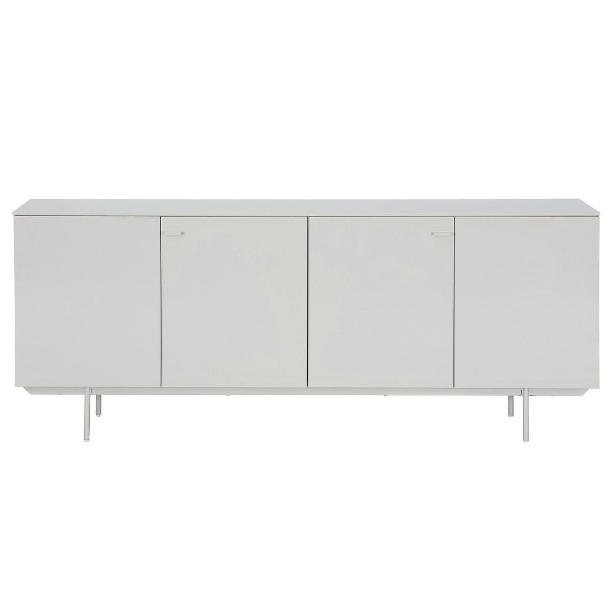 SIDEBOARD - Hellgrau - Hellgrau, Holzwerkstoff/Metall (200/80/45cm) - home24