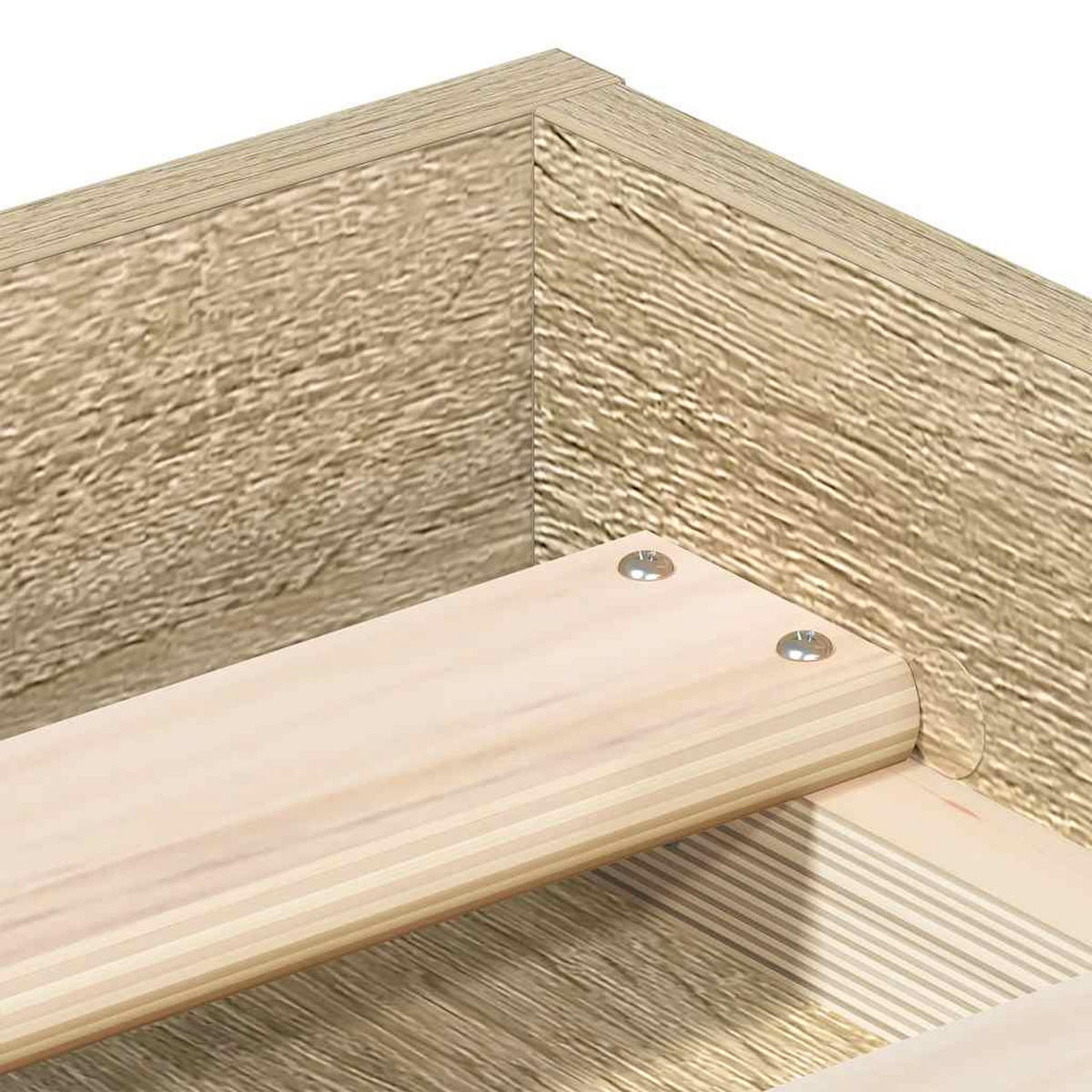 BETTGESTELL SONOMA-EICHE 200X200 CM - Sonoma Eiche, Holz - vidaXL