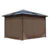 HARDTOP Pavillon 3x3m - Schwarz/Braun, Metall (300/263/300cm) - QUICK STAR