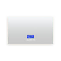 BADEZIMMERSPIEGEL mit LED, Rechteck 80 x 100 cm, Anti-Beschlag, Temperaturanzeige und 3 Anpassbare Helligkeit - Transparent, Glas (100/4/80cm)