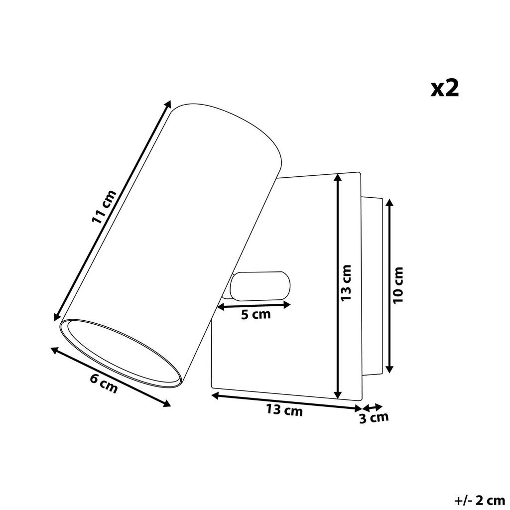 Thumbnail - Beliani Wandleuchte, Silber, Metall, Gu10, 13x11x15 cm, Lampen & Leuchten, Innenbeleuchtung, Wandleuchten