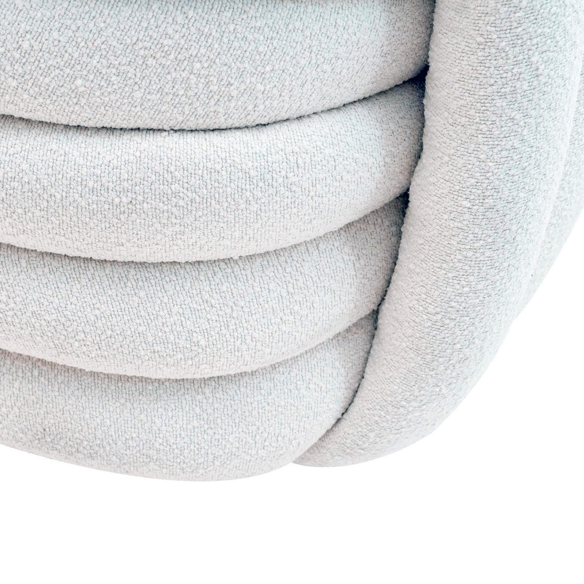 POUF Weiß 50/50/45 cm - Weiß, Textil (50/45/50cm) - Mobili Rebecca