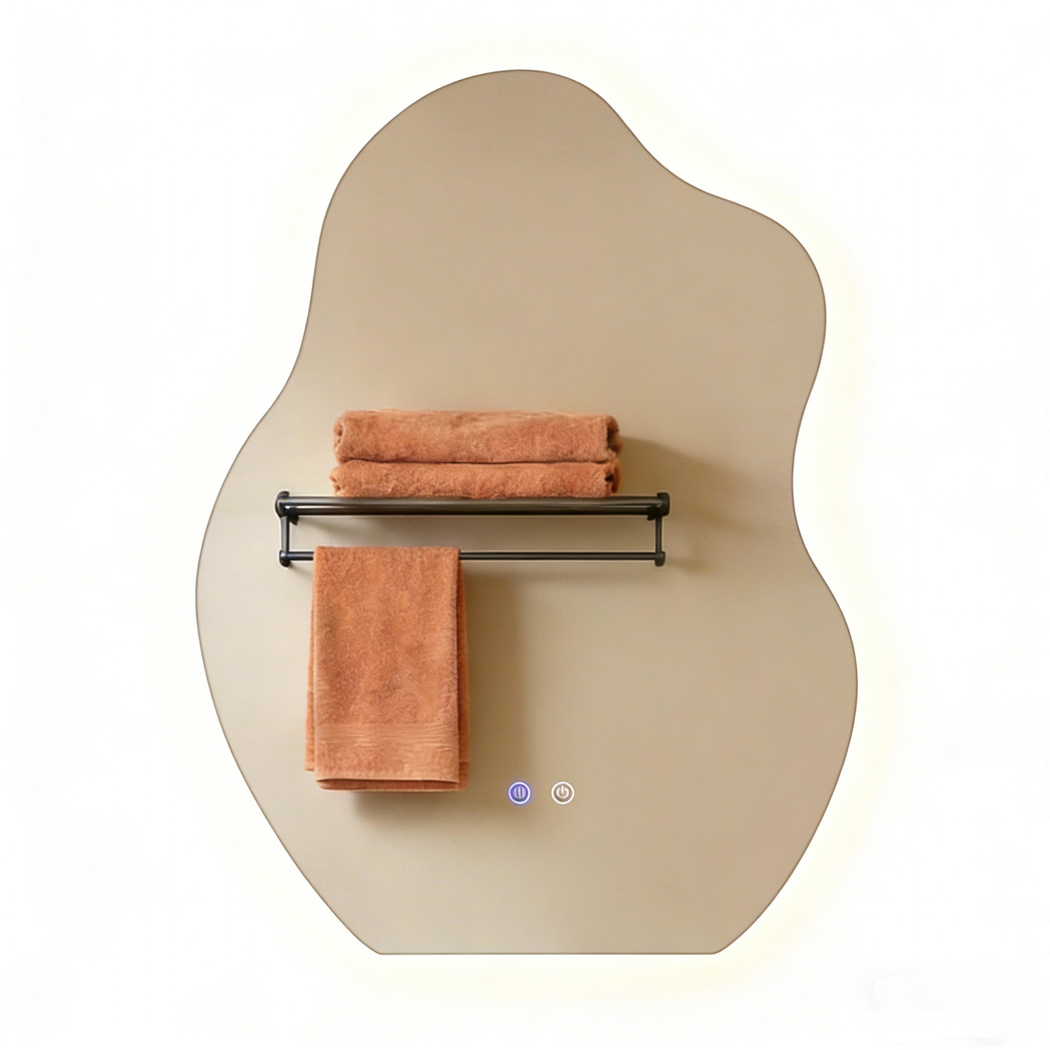 BADSPIEGEL mit Beleuchtung Jeryn 3.4/60/80 cm - Weiß, Glas (60/80/3.4cm) - ZMH